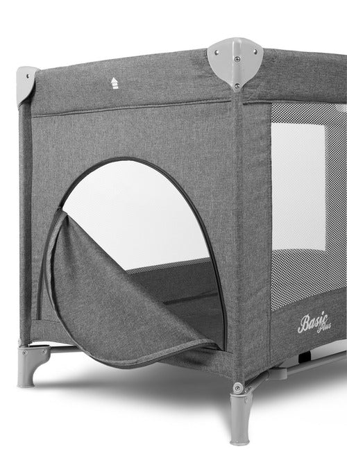 Foldable Travel Cot Basic Plus Graphite 2 Levels Caretero