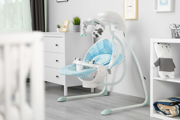 Electric Swing Lounger up to 12kg Blue Caretero