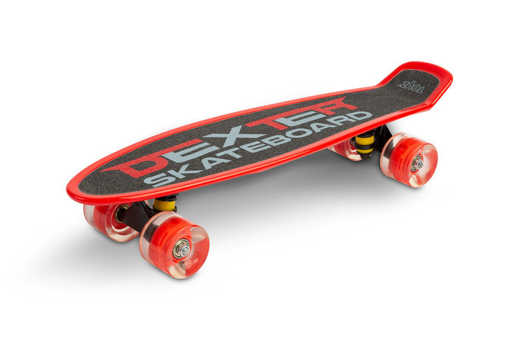 Skateboard Dexter Red + Casca Si Protectoare Caretero Toyz