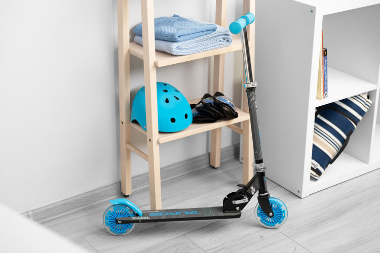 Trotineta Tauro Blue + Casca Si Protectoare Caretero Toyz