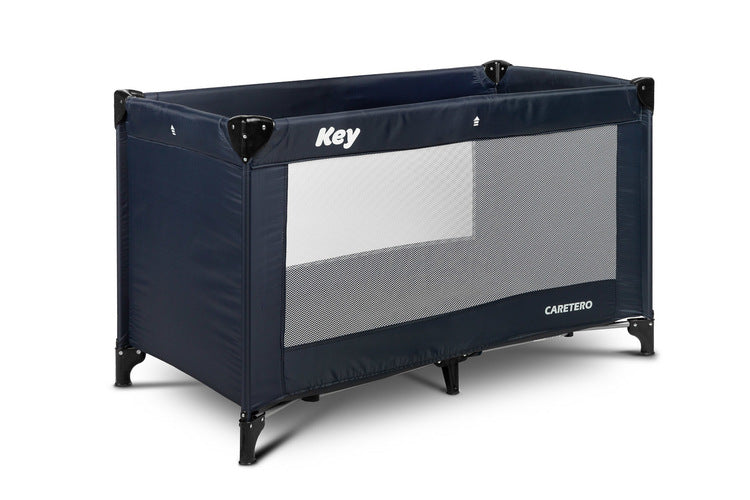 Folding travel cot Key Navy Caretero
