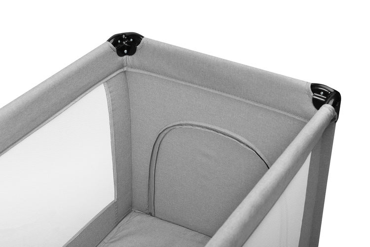 Foldable travel cot 1 level Basic Grey Caretero