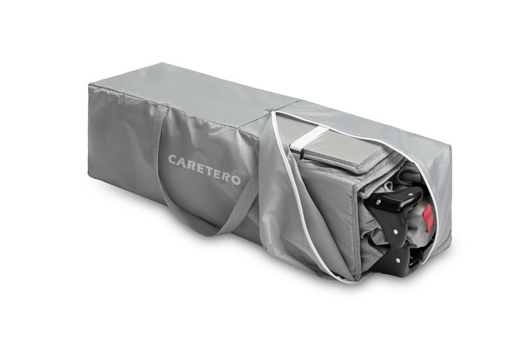 Foldable travel cot 1 level Basic Grey Caretero