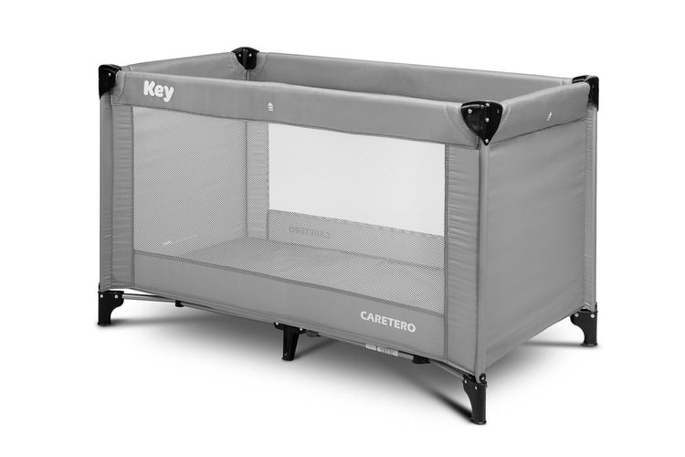Folding travel cot Key Grey Caretero