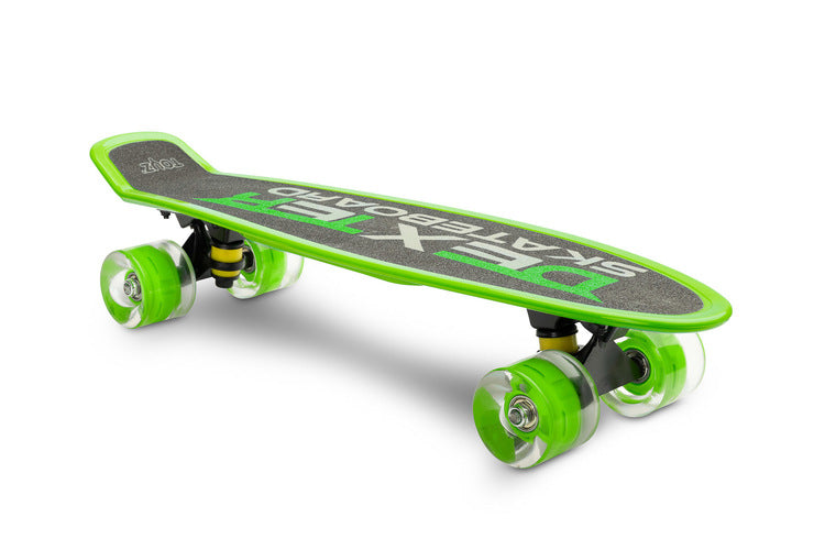 Skateboard Dexter Green + Casca Si Protectoare Caretero Toyz