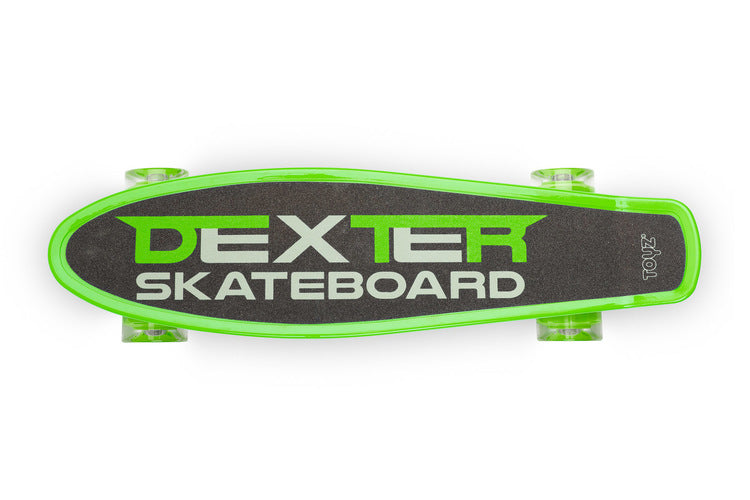 Skateboard Dexter Green + Casca Si Protectoare Caretero Toyz