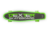 Skateboard Dexter Green + Casca Si Protectoare Caretero Toyz