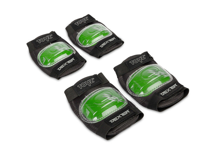 Skateboard Dexter Green + Casca Si Protectoare Caretero Toyz