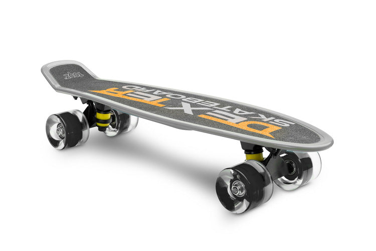 Skateboard Dexter Grey + Casca Si Protectoare Caretero Toyz