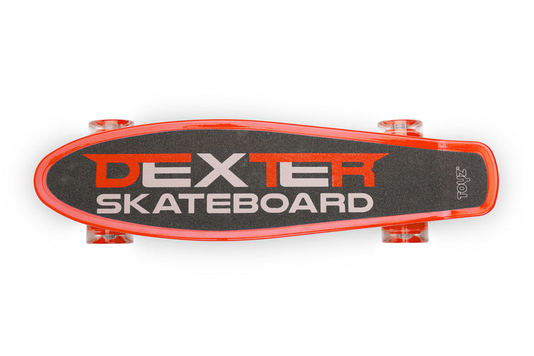 Skateboard Dexter Red + Casca Si Protectoare Caretero Toyz