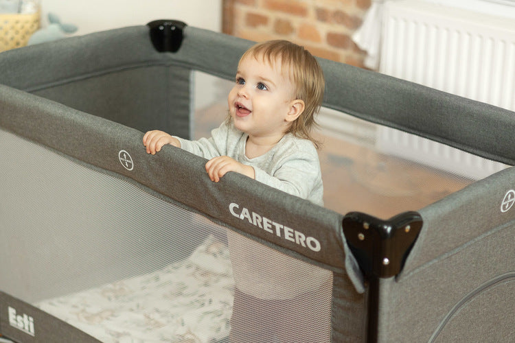 Сгъваема кошара с падаща страна Esti Graphite Caretero