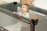 Folding playpen with drop side Esti Grey Caretero