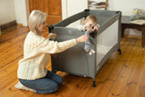 Folding playpen with drop side Esti Grey Caretero