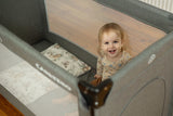 Folding playpen with drop side Esti Grey Caretero