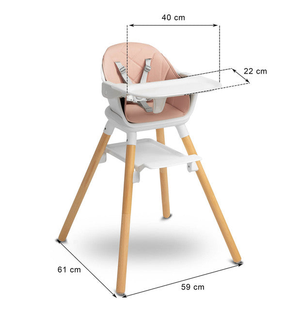 Bravo Pink Caretero High Chair