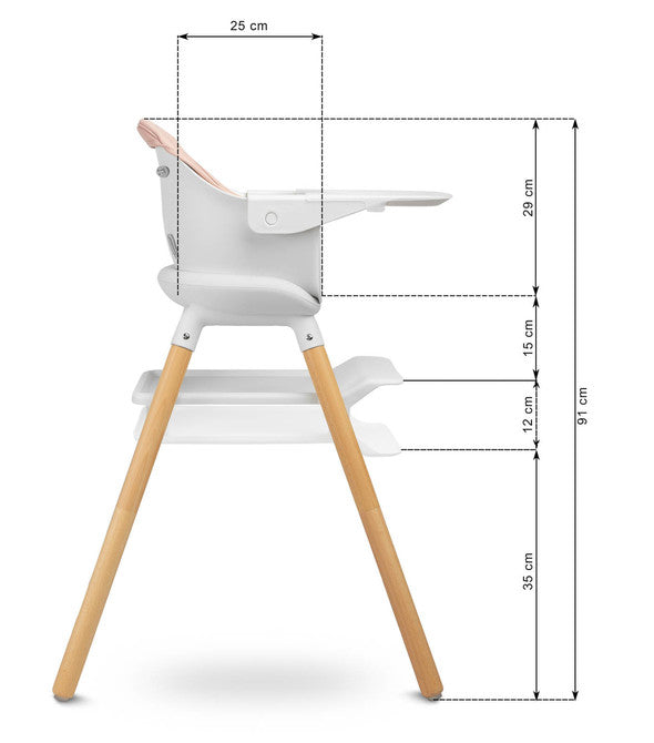 Bravo Pink Caretero High Chair