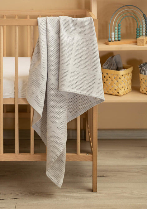Бебешко Одеяло Lulu Ажурно Light Grey 95X95 Sensillo