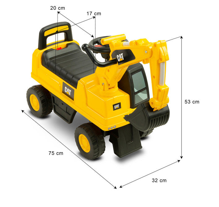 Jucărie de rulare cu excavator Caretero Toyz