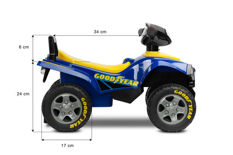 Car Ride-On Quad Goodyear Blue Caretero Toyz
