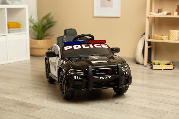 Battery-operated Car Dodge Charger Police Black Caretero Toyz