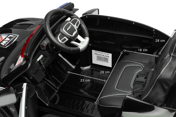 Battery-operated Car Dodge Charger Police Black Caretero Toyz