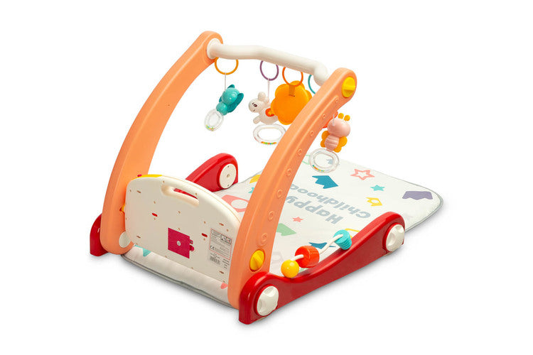 2in1 Baby Walker With Musical Pad Pink Caretero Toyz
