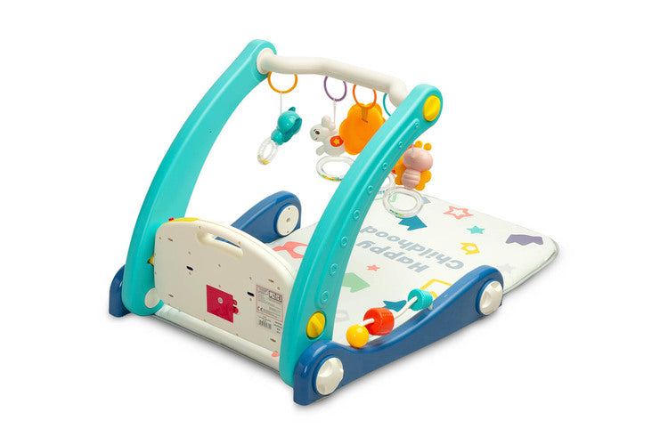 2В1 Проходилка С Музикална Подложка Синя Caretero Toyz