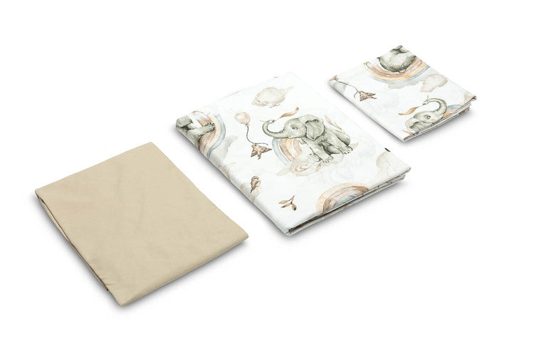 Bedding Set 3 Pieces Elephants 100x135cm