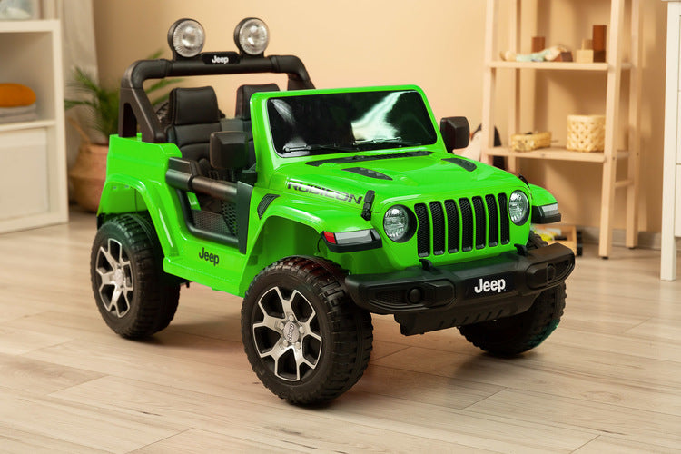 Autoturism cu baterie off-road Jeep Rubicon Green Caretero Toyz