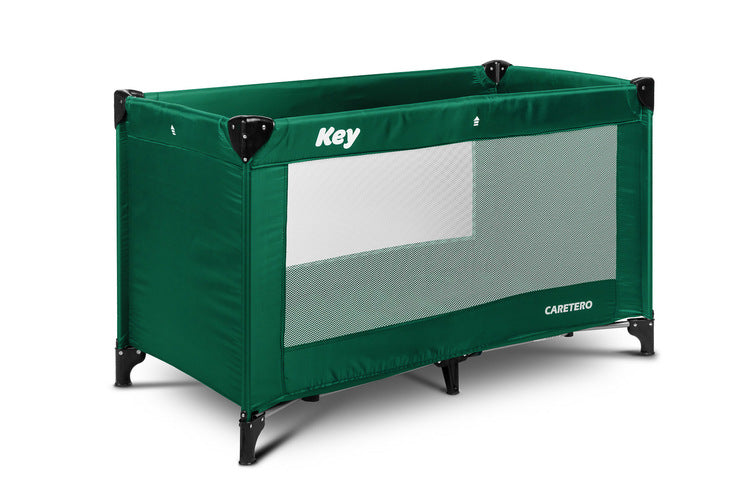 Folding travel cot Key Dark Green Caretero
