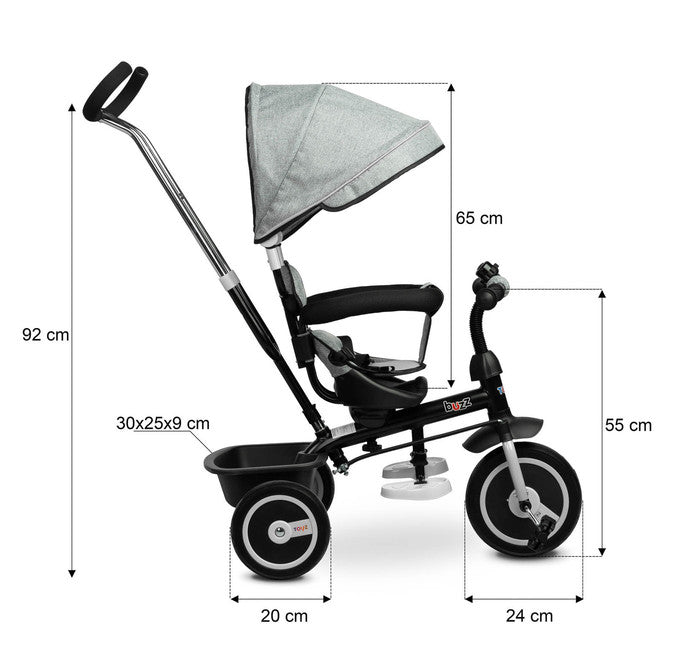 Tricycle With Parental Control Buzz Navy Caretero Toyz