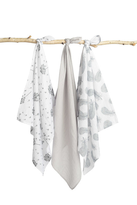 Muslin Diapers -3 Pcs – Gray 70X80