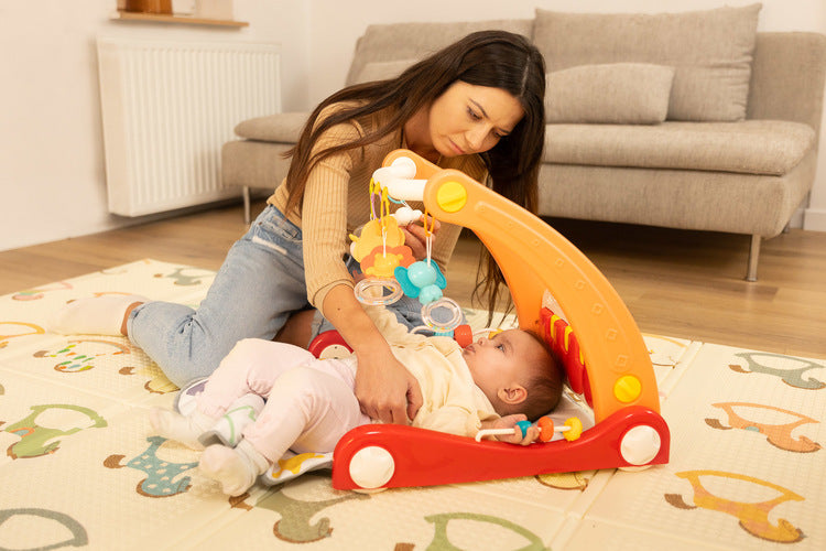 2В1 Проходилка С Музикална Подложка Синя Caretero Toyz