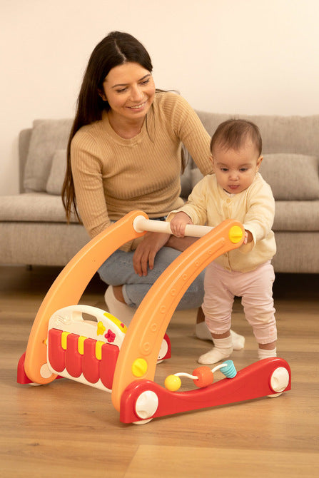 2В1 Проходилка С Музикална Подложка Синя Caretero Toyz