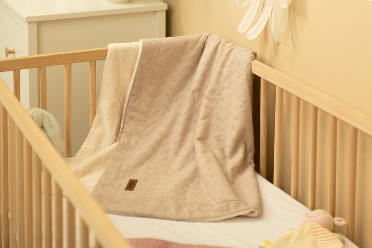 Blanket Lace And Plush 80x100cm Linen
