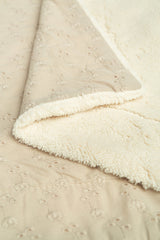 Blanket Lace And Plush 80x100cm Linen