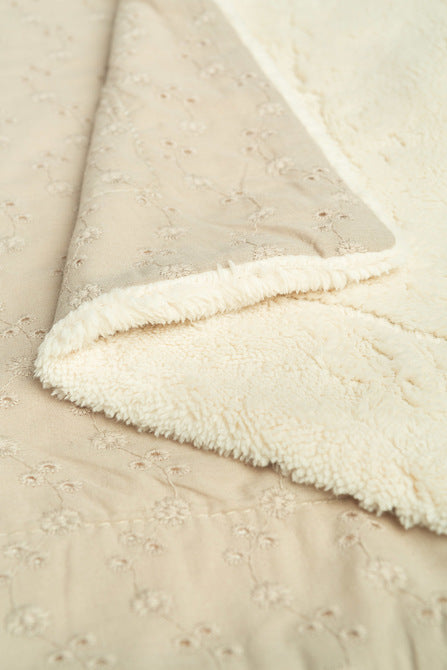 Blanket Lace And Plush 80x100cm Linen