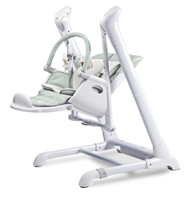 Столче За Хранене и Електрическа Люлка 2в1 Индиго Light Grey Caretero