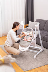Highchair and Electric Swing 2in1 Indigo Grey Caretero