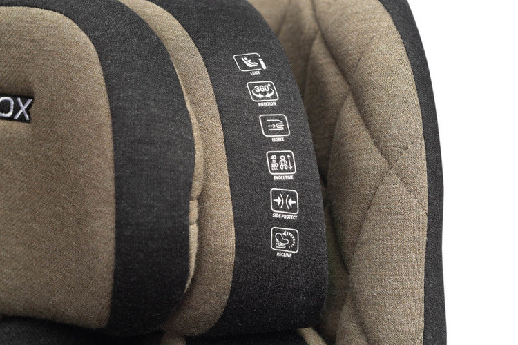 Столче За Кола Turox i-Size IsoFix 0-36Кг Khaki Caretero