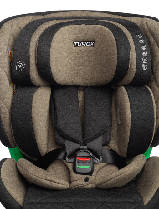 Scaun Auto Turox i-Size IsoFix 0-36kg Kaki Caretero