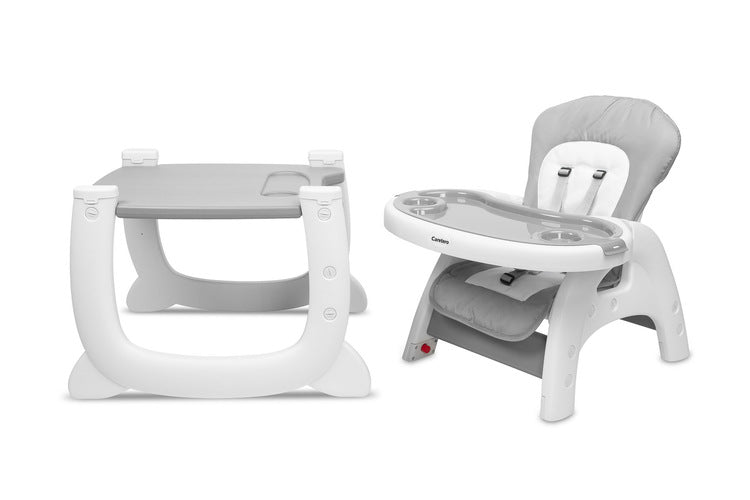 Scaun Inalt 2in1 + Masa Homee Grey Caretero