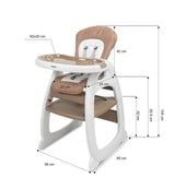 Столче За Хранене 2в1 + Маса Homee Grey Caretero