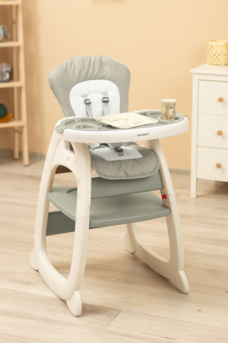 Scaun Inalt 2in1 + Masa Homee Grey Caretero
