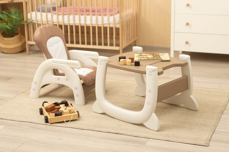 Столче За Хранене 2в1 + Маса Homee Brown Caretero