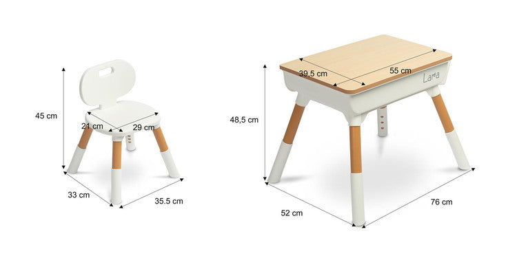 Children's Table Lara Grey Caretero Toyz