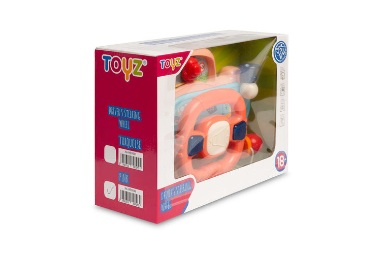 Educational Toy Racing Steering Wheel Pink Caretero Toyz