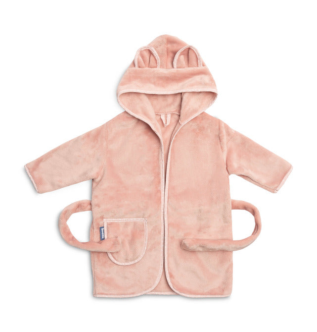 Elegant Children's Bathrobe 1-2 Years Teddy Bear Pink