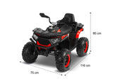 Battery-operated Quad Gigant Car Green Caretero Toyz