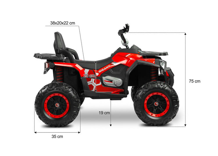 Battery-operated Quad Gigant Car Green Caretero Toyz